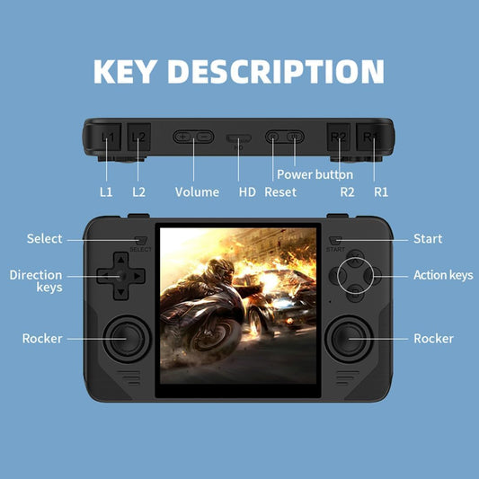 EWDGOES RGB30 Handheld Game Console 4 inch RK3566 5GWF BT with Portable Case 64GB White