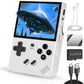 EWDGOES RG35XX Plus Handheld Game Console 3.5 in IPS Screen RG 35XX Plus Preinstalled Emulator System 64GB White