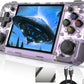 RG35XX H Handheld Game Console 3.5-in IPS Screen H700 3300mAh RG 35XX H Preinstalled Emulator System 64GB Transparent Purple