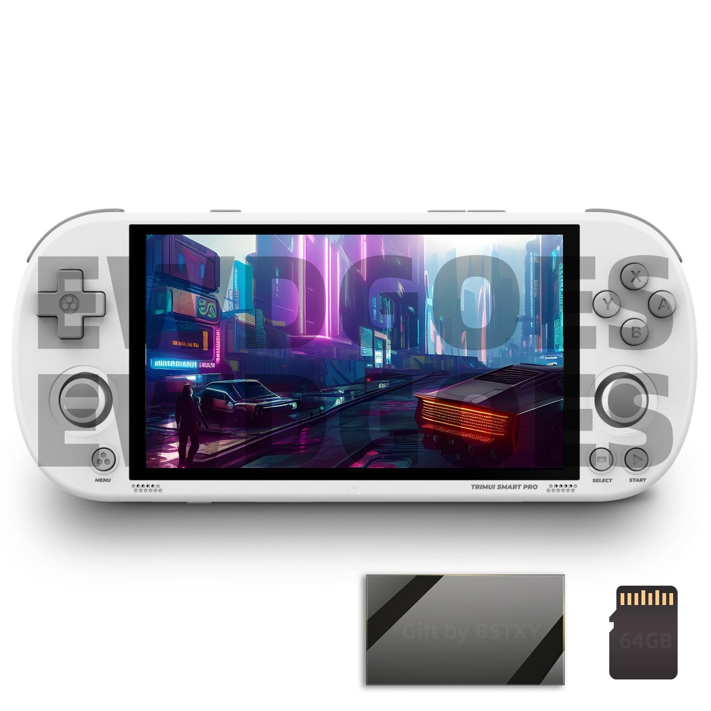 EWDGOES Trimui Smart Pro 5 inch Handheld Game Console Preinstalled Emulator System White