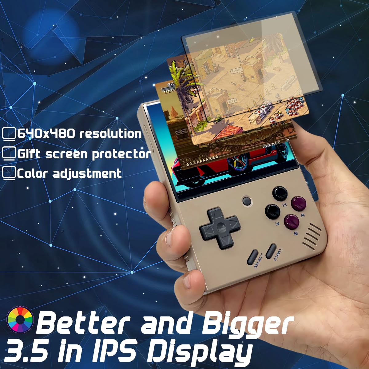 Miyoo Mini Plus 3.5-inch Handheld Game Console Miyoo-Mini Plus with Portable Case Retro Gray 64GB