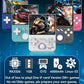 My Mini Handheld Game Console 3.5-in 640*480 IPS OCA Screen RK3326 4000mAh with Portable Case Blue Transparent-64GB