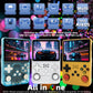 R36S Handheld Game Console 3.5-in 640*480 IPS OCA Screen 3200mAh ArkOS RK3326 Cyan Transparent-64GBVer.