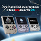 RG35XX Handheld Game Console 3.5-inch IPS Screen RG 35XX Preinstalled Emulator Dual OS System with Portable Case 64GB Transparent Purple