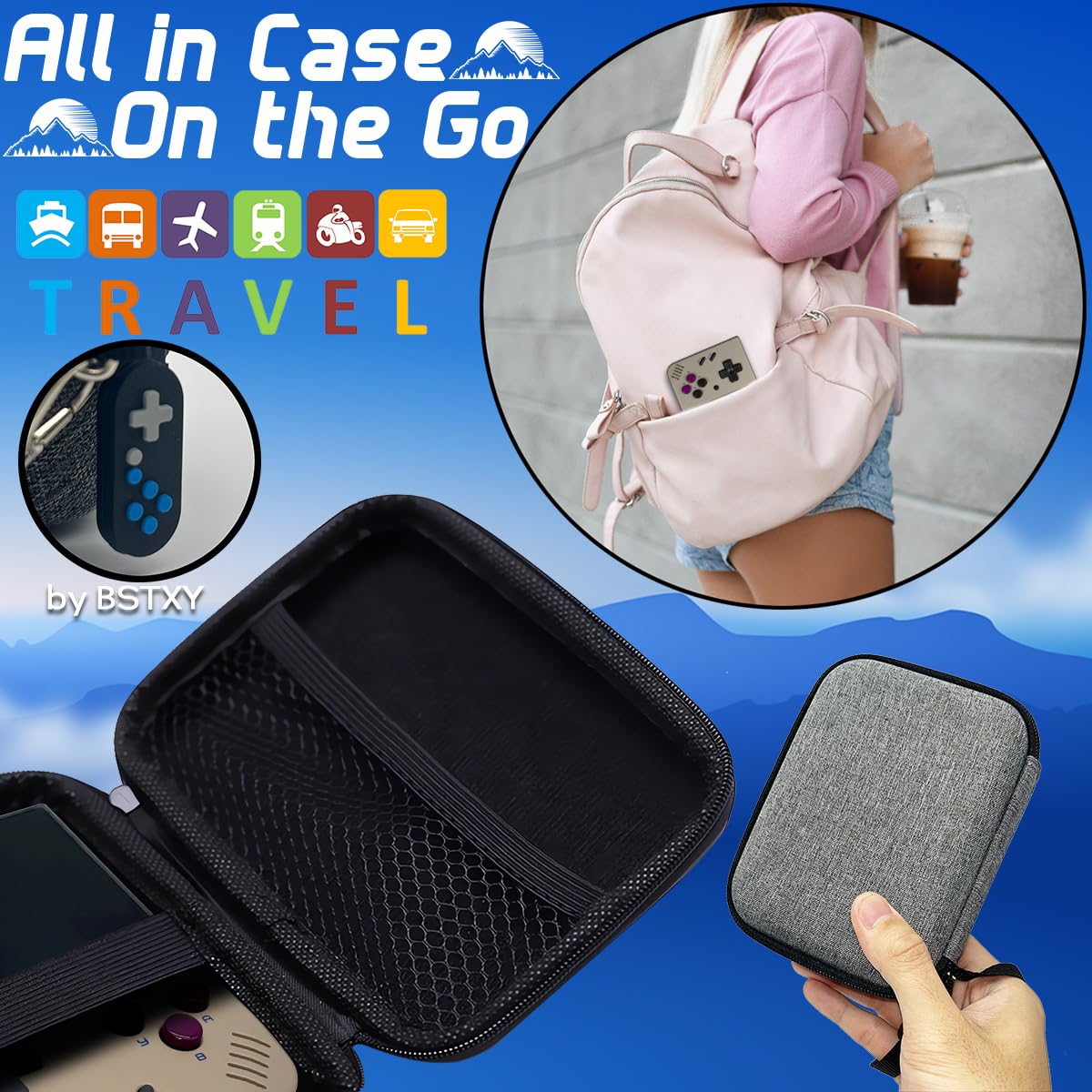 Miyoo Mini Plus 3.5-inch Handheld Game Console Miyoo-Mini Plus with Portable Case Retro Gray 64GB