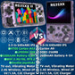 RG35XX H Handheld Game Console 3.5-in IPS Screen H700 3300mAh RG 35XX H Preinstalled Emulator System 64GB Transparent Purple