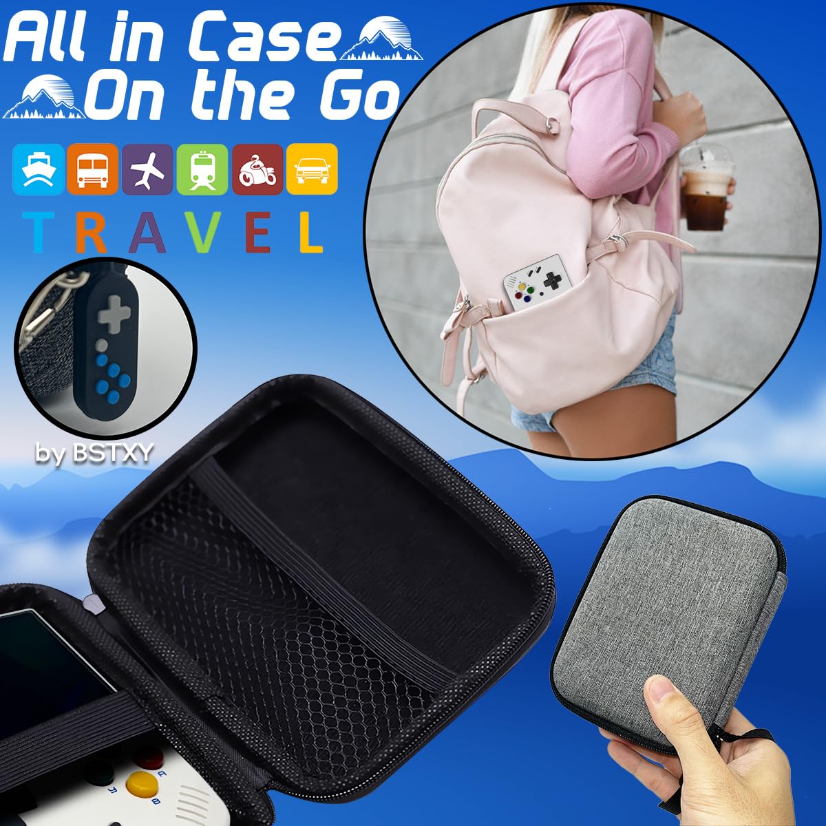 Miyoo Mini Plus 3.5-inch Handheld Game Console Miyoo-Mini Plus with Portable Case White 64GB