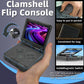 RG35XXSP Handheld Game Console 3.5 inch IPS Screen 3300mAh System Clamshell Retro Games Consoles Flip Compatible with TV-Out 64G Black Transparent