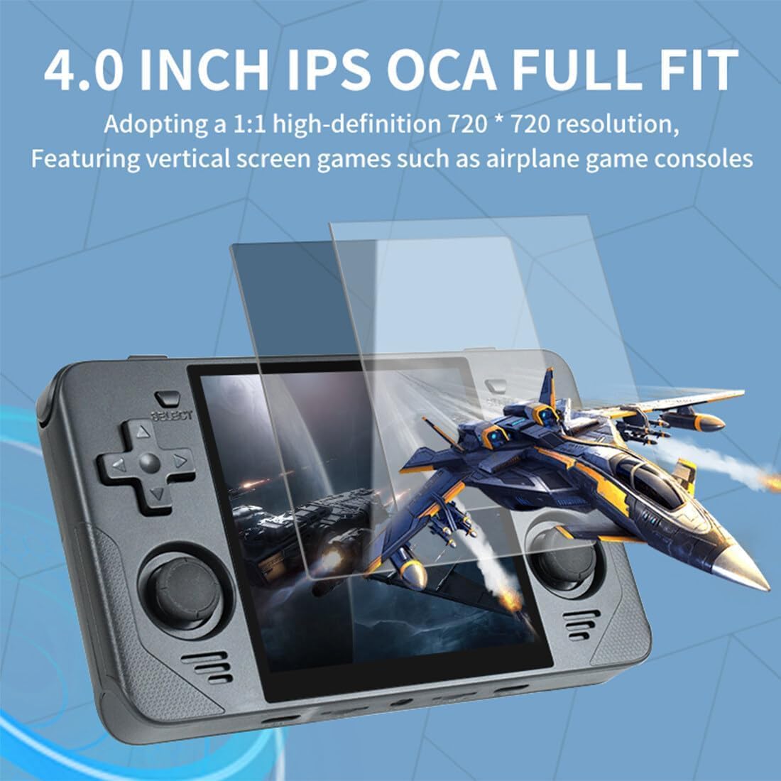 EWDGOES RGB30 Handheld Game Console 4 inch RK3566 5GWF BT with Portable Case 64GB White