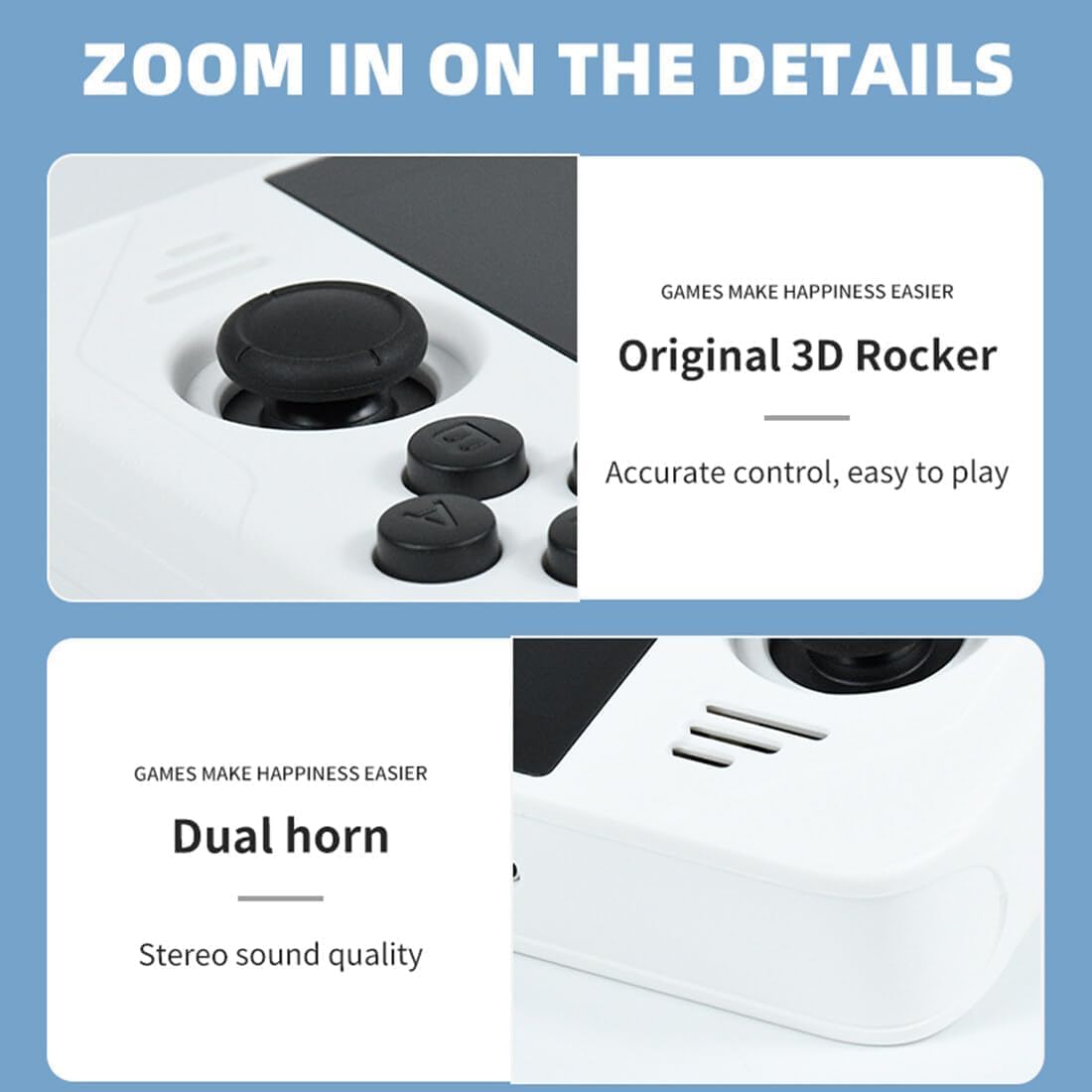 EWDGOES RGB30 Handheld Game Console 4 inch RK3566 5GWF BT with Portable Case 64GB White